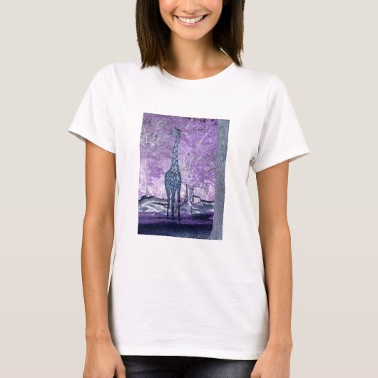 Paarse Giraffes T-shirt (Voorkant)