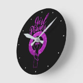 Paarse Girl Power Ronde Klok (Hoek)