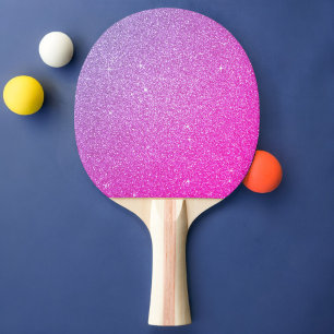 Paarse Girly Glitter en Sparkle Tafeltennisbatje