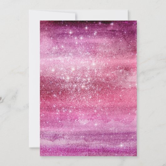 Paarse Girly Glitter Sparkle 18e verjaardag Kaart (Achterkant)