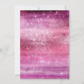 Paarse Girly Glitter Sparkle Sweet 16 Verjaardag Kaart (Achterkant)