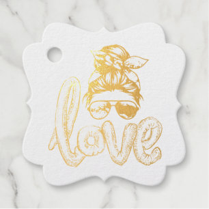 Paarse Girly Sunbril Valentijnsdag Love Bedankjes Labels