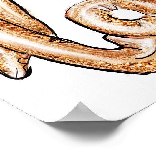 Paarse Girly Sunbril Valentijnsdag Love Poster (Hoek)