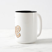 Paarse Girly Sunbril Valentijnsdag Love Tweekleurige Koffiemok (Voorkant rechts)