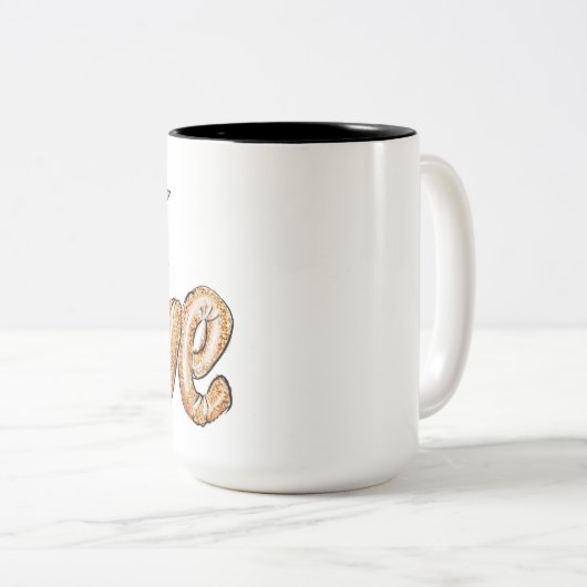 Paarse Girly Sunbril Valentijnsdag Love Tweekleurige Koffiemok (Voorkant rechts)