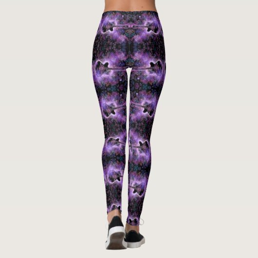 Paarse gitaar Leggings (Achterkant)