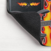 Paarse gitaargevlamende schedels en amp... - Geper Muismat (Hoek)