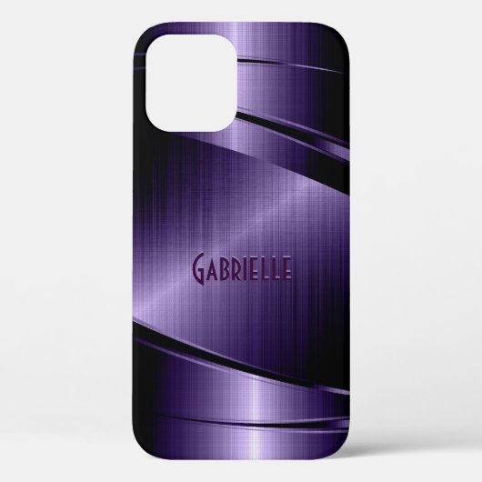 Paarse gladde metalen aluminium blikjes Case-Mate iPhone case (Achterkant)