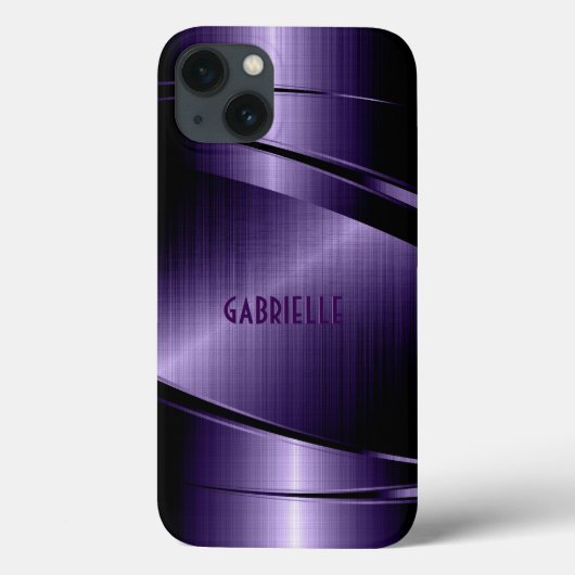 Paarse gladde metalen aluminium blikjes Case-Mate iPhone case (Achterkant)