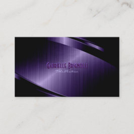 Paarse gladde metalen aluminium blikjes visitekaartje