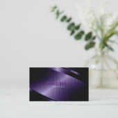 Paarse gladde metalen aluminium blikjes visitekaartje (Staand voorkant)