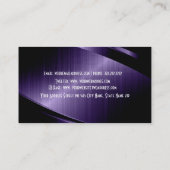 Paarse gladde metalen aluminium blikjes visitekaartje (Achterkant)