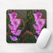 Paarse Gladiola Flower Mousepad Muismat (Met muis)