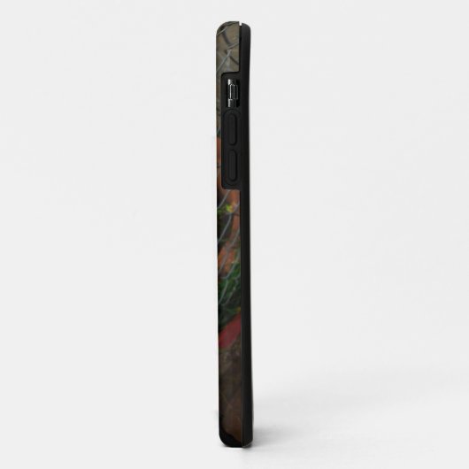 Paarse Gladiola Flower Phone Case (Achterkant/links)