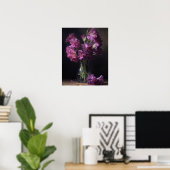 Paarse Gladiolus Flowers Art Print Poster (Thuiskantoor)