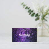 Paarse Glam Abstract Chic Schoonheid Visitekaartje (Staand voorkant)