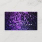 Paarse Glam Abstracte Chic Beauty Visitekaartje (Achterkant)