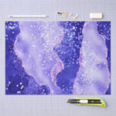 Paarse Glam Agate Glitter Schitterend Ontwerp Tissuepapier (Craft)