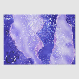 Paarse Glam Agate Glitter Schitterend Ontwerp Tissuepapier