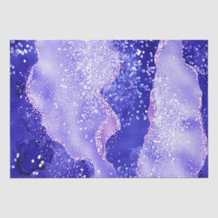 Paarse Glam Agate Glitter Schitterend Ontwerp Tissuepapier