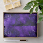 Paarse Glam Galaxy Glitter Schitterend Ontwerp Tissuepapier (Geschenk)