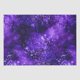Paarse Glam Galaxy Glitter Schitterend Ontwerp Tissuepapier