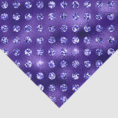 Paarse Glam Galaxy Glitter Schitterend Ontwerp Tissuepapier (Detail)