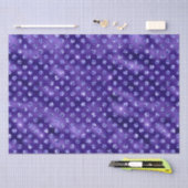 Paarse Glam Galaxy Glitter Schitterend Ontwerp Tissuepapier (Craft)