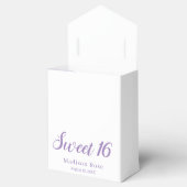 Paarse Glam glitter elegant chic Sweet 16 Bedankdoosjes (Geopend)