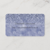 Paarse Glam Glitter Visitekaartje (Voorkant)