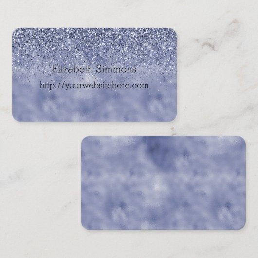 Paarse Glam Glitter Visitekaartje (Voorkant / Achterkant)