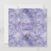 Paarse Glam Gold Glitter Heart Kaart (Voorkant)