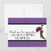 Paarse Glam - Hartelijk dank voor de ondersteuning Briefkaart (Voorkant / Achterkant)