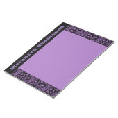 Paarse Glam Pebble Sketch Pad Notitieblok (Schuin)