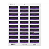 Paarse Glam Sequins Party - Uitnodiging Etiket (Full Sheet)