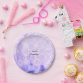 Paarse   Glamour Mode Cirkel kunst Papieren Bordje (Feest)