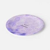 Paarse   Glamour Mode Cirkel kunst Papieren Bordje (Gekanteld)
