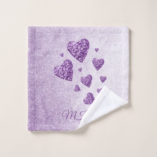 Paarse glans bad handdoek (Wasdoekje)