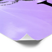 Paarse glans Happy 40th Birthday Perfect Poster (Hoek)