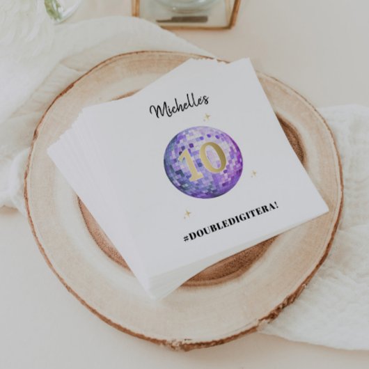 Paarse glans in mijn dubbelcijferige tijdperk 10e servet