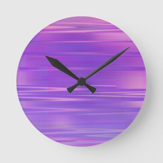 Paarse glans Kunstdamp, esthetisch horizontaal Ronde Klok (Voorkant)