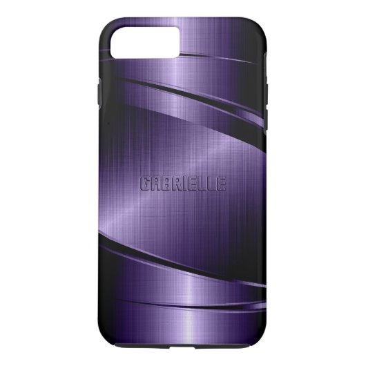 Paarse glanzende metalen ontwerp Case-Mate iPhone case (Achterkant)