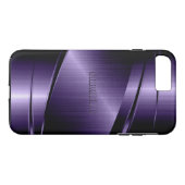 Paarse glanzende metalen ontwerp Case-Mate iPhone case (Achterkant (Horizontaal))