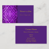 Paarse Glas in lood kaleidoscoop Textuur Visitekaartje (Voorkant / Achterkant)