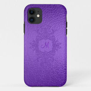 Paarse Glas in lood look-custom monogram Case-Mate iPhone Case