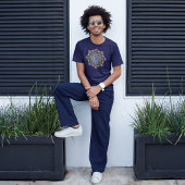 PAARSE GLAS IN LOOD MANDALA T-SHIRT