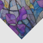 Paarse glasbladeren decoupage tissuepapier (Detail)