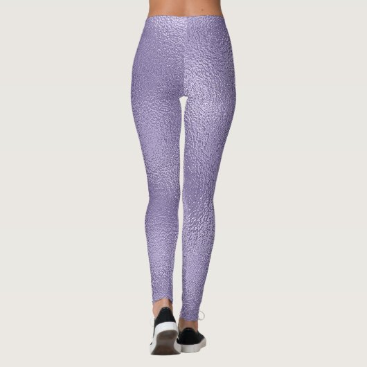 Paarse glasvormgeving leggings (Achterkant)
