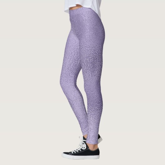 Paarse glasvormgeving leggings (Links)