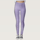 Paarse glasvormgeving leggings (Voorkant)